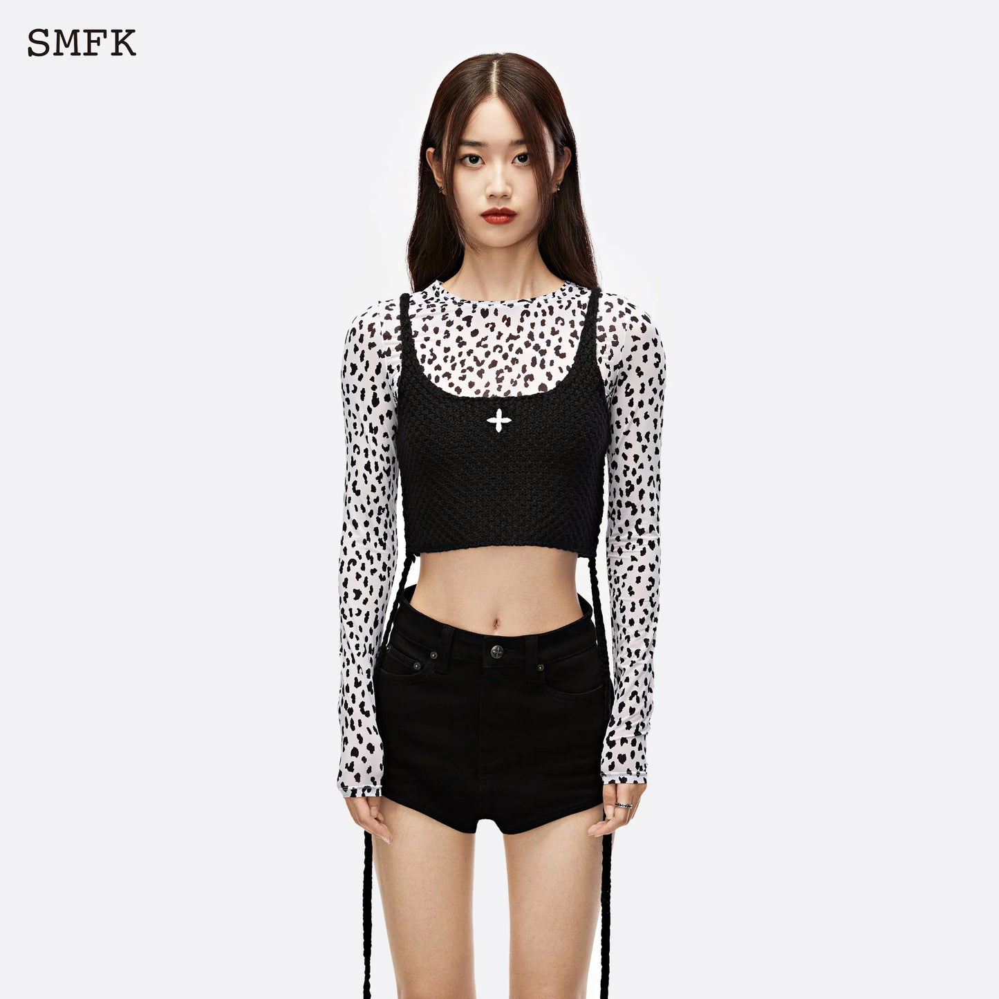 Mermaid Wool Knitted Vest Black