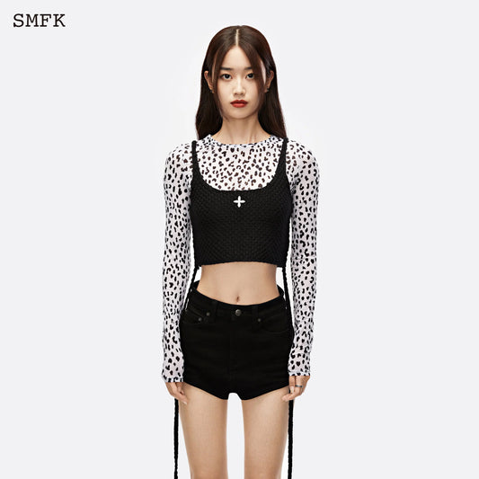Mermaid Wool Knitted Vest Black