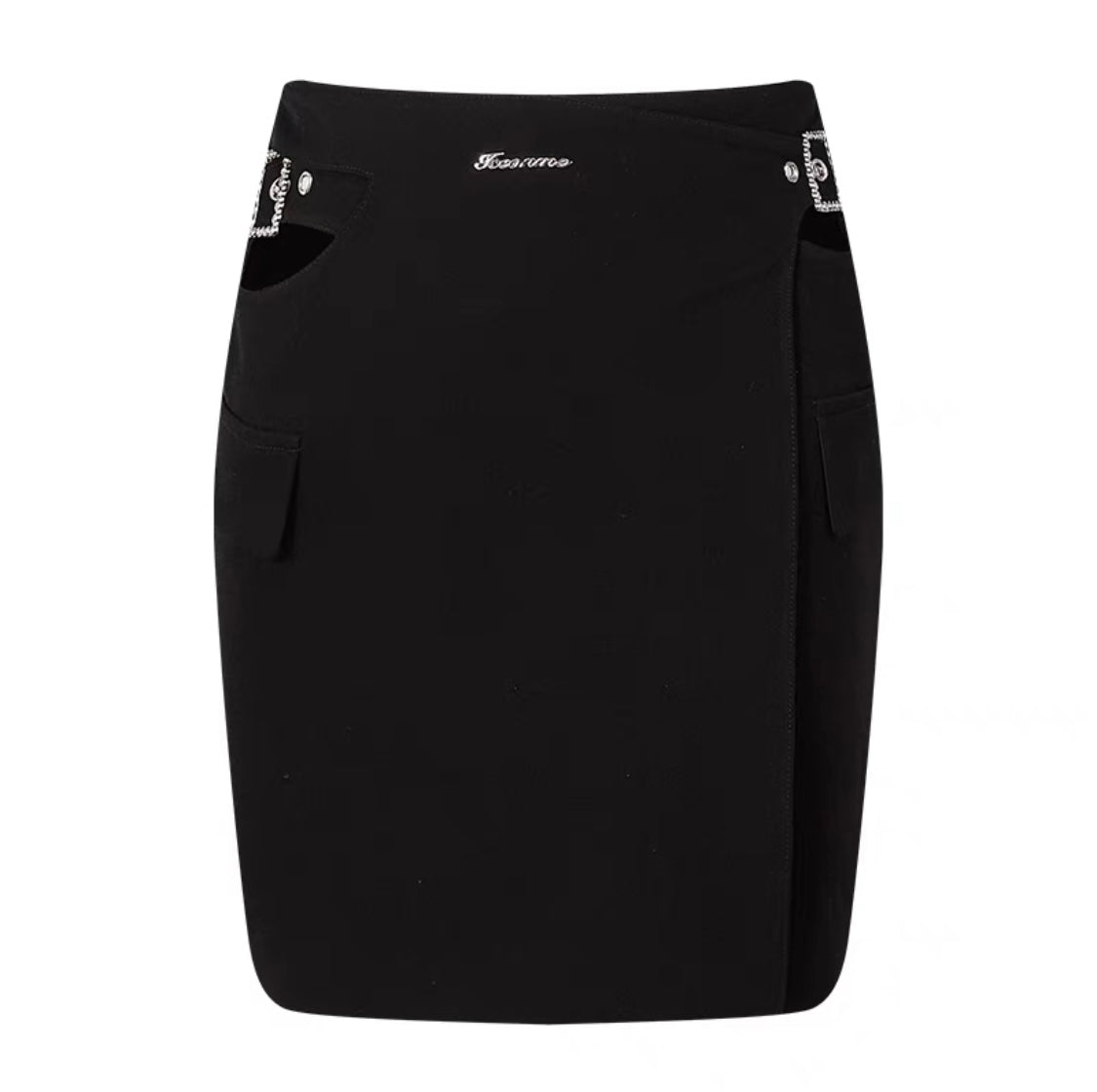 Cross Cutout Corset Suit Skirt Set