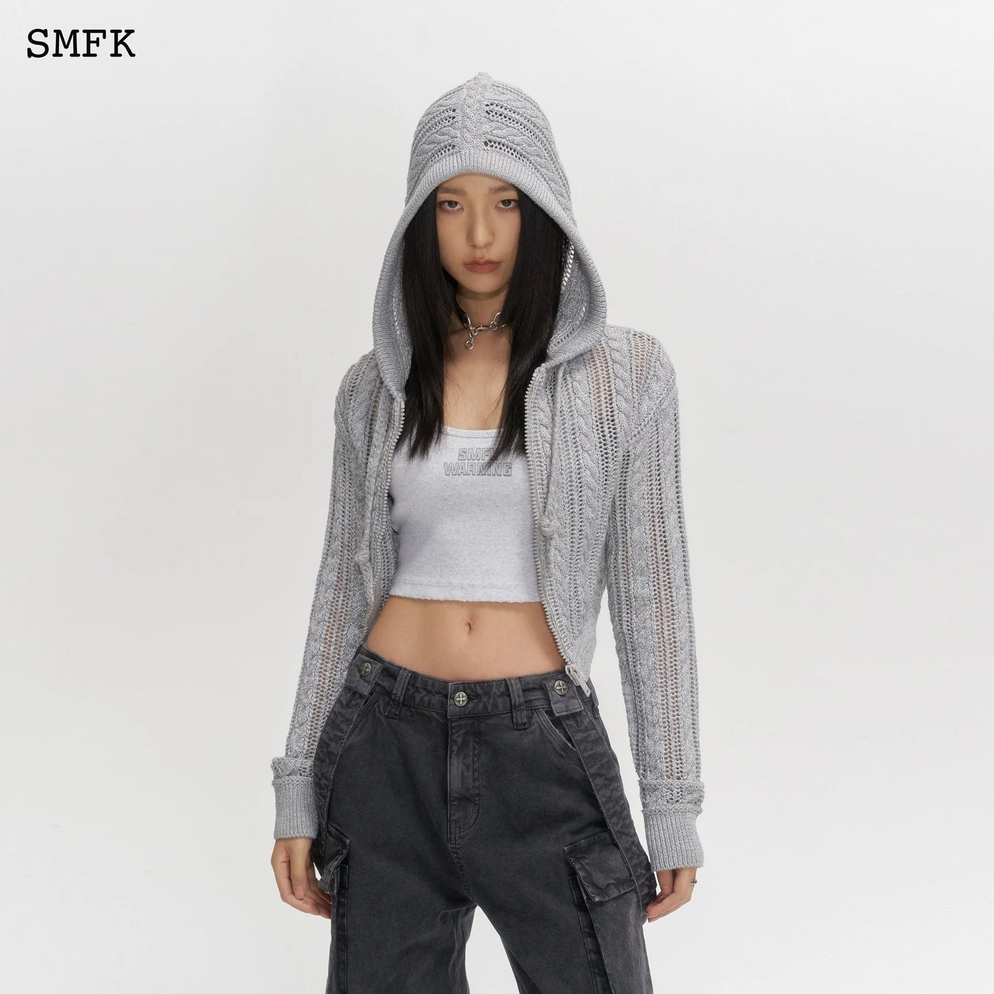 Wilderness Grey Starlight Knitted Hoodie