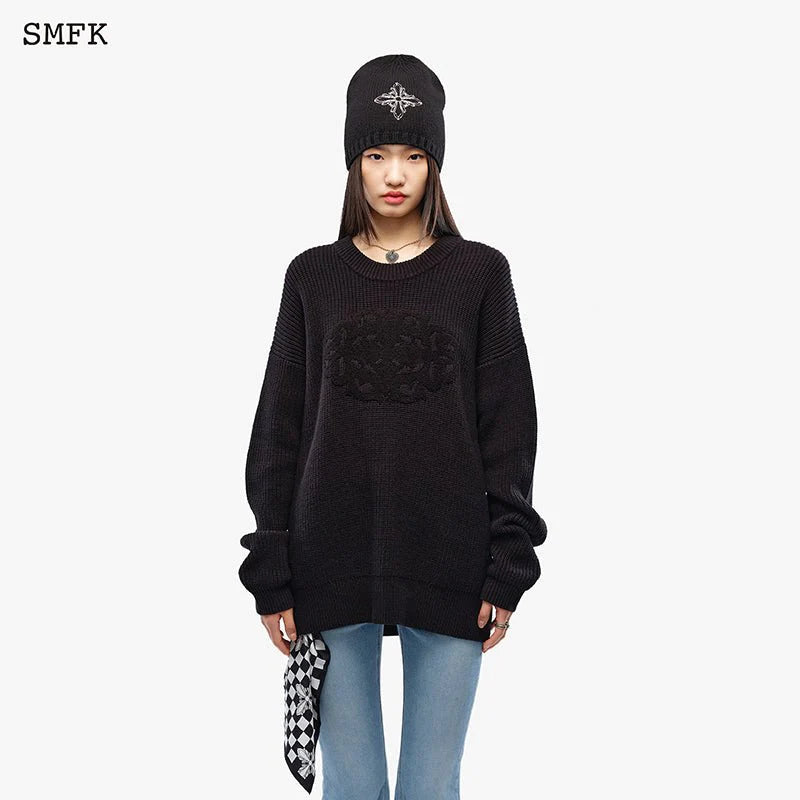 Compass Maze Knit Sweatshirt