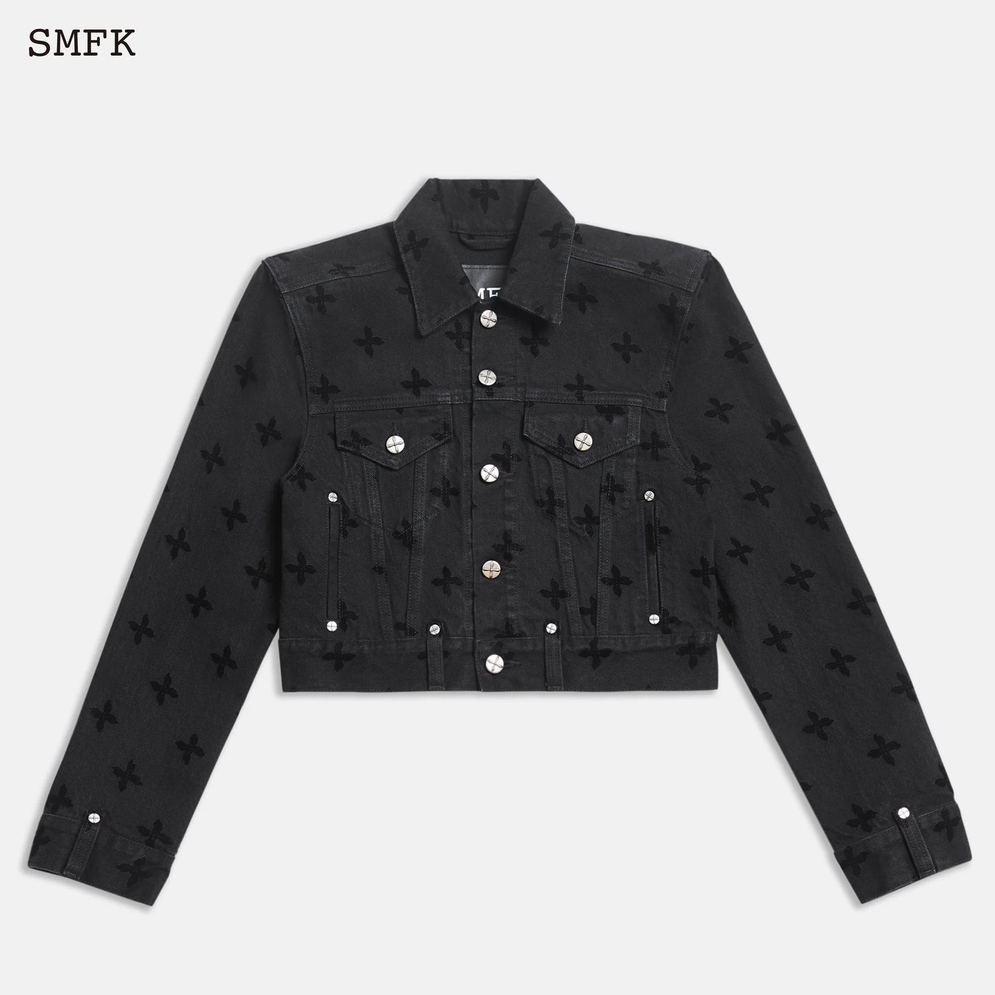 Garden Midnight Biker Denim Short Jacket