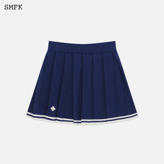Compass Academy Navy Cashmere Pleated Skirt