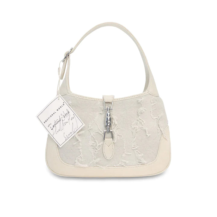 OFF WHITE Vintage Half-Moon Bag SMALL (New Drop)