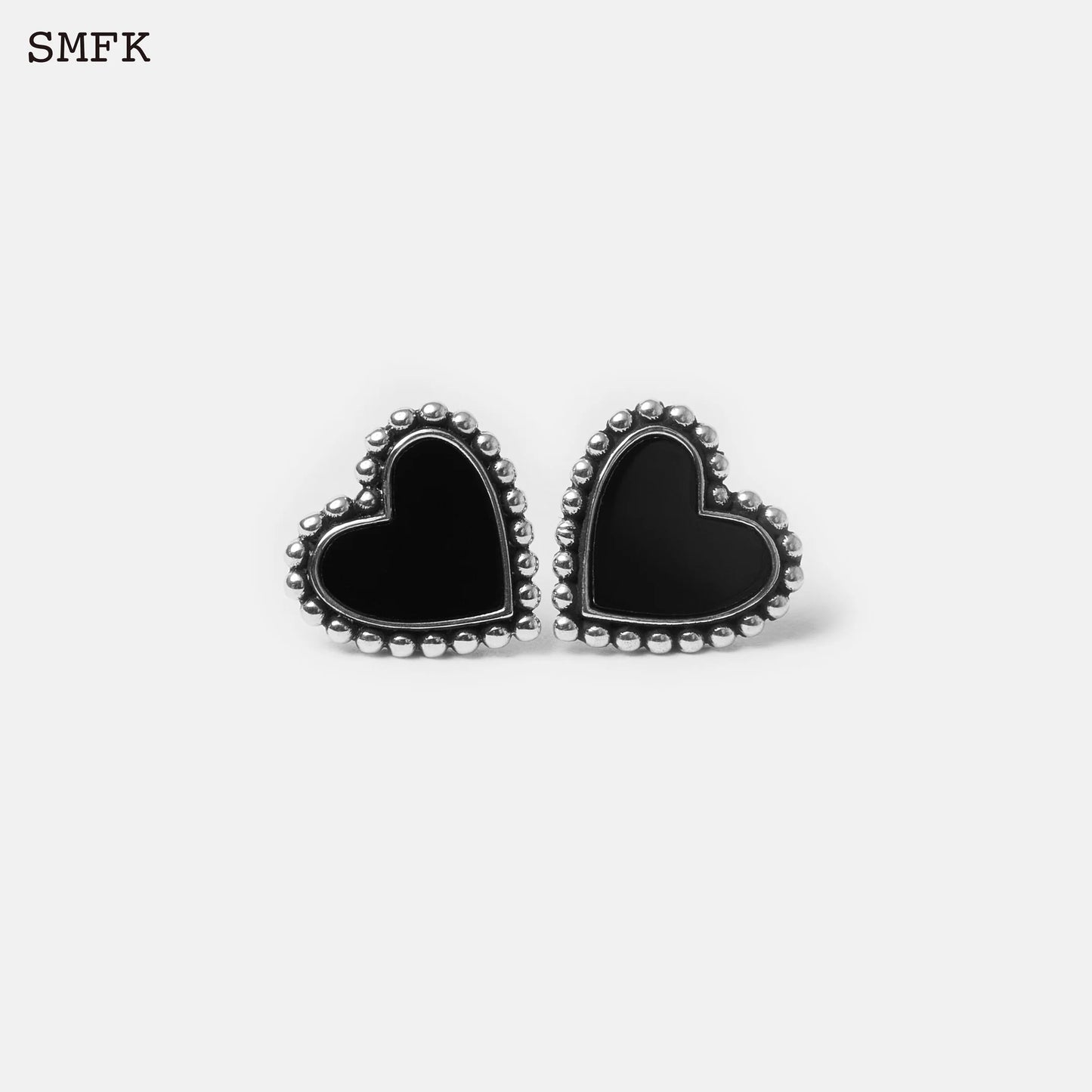 Silent Syringa Heart Vintage Earrings