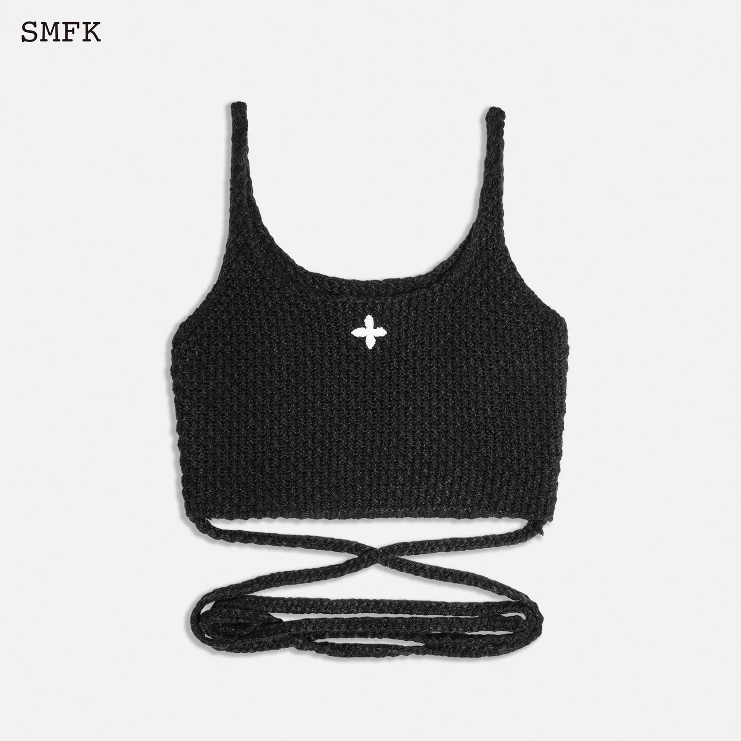 Mermaid Wool Knitted Vest Black