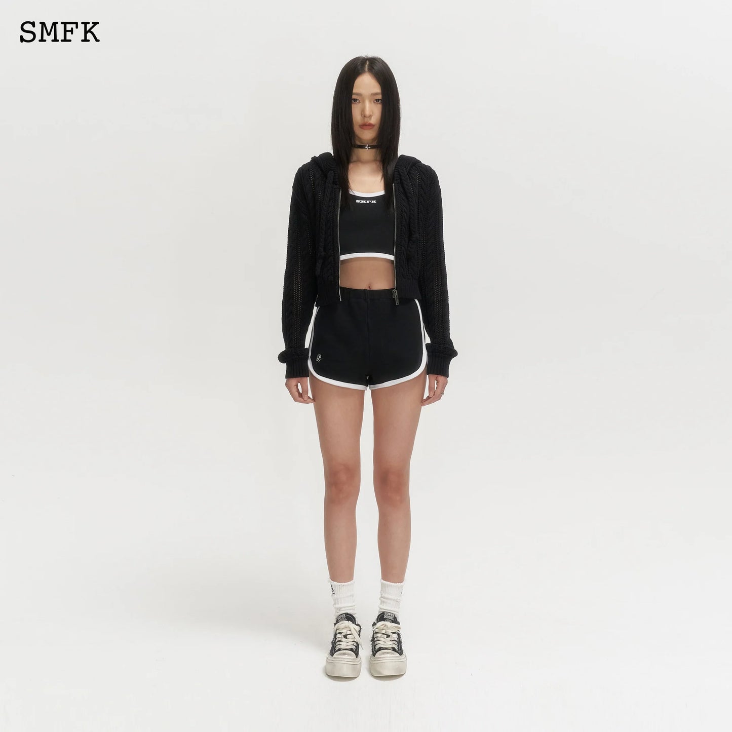 Wilderness Black Knitted Hoodie