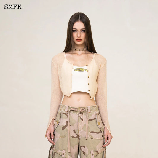 SMFK WILDWORLD STRAY WOOL KNITTED CARDIGAN