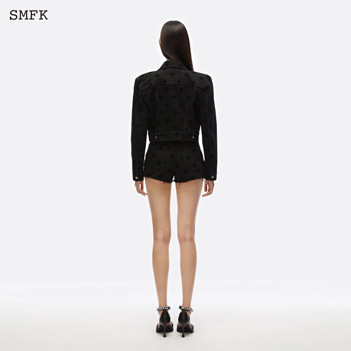 Garden Midnight Biker Denim Short Jacket