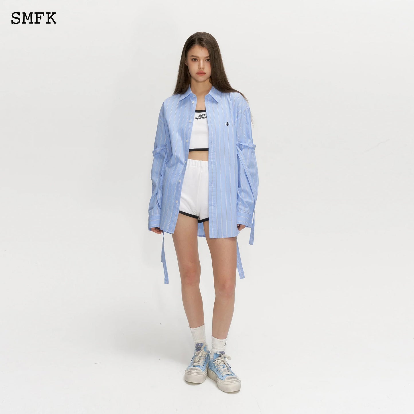 Wild World Sky Blue Stripe Shirt
