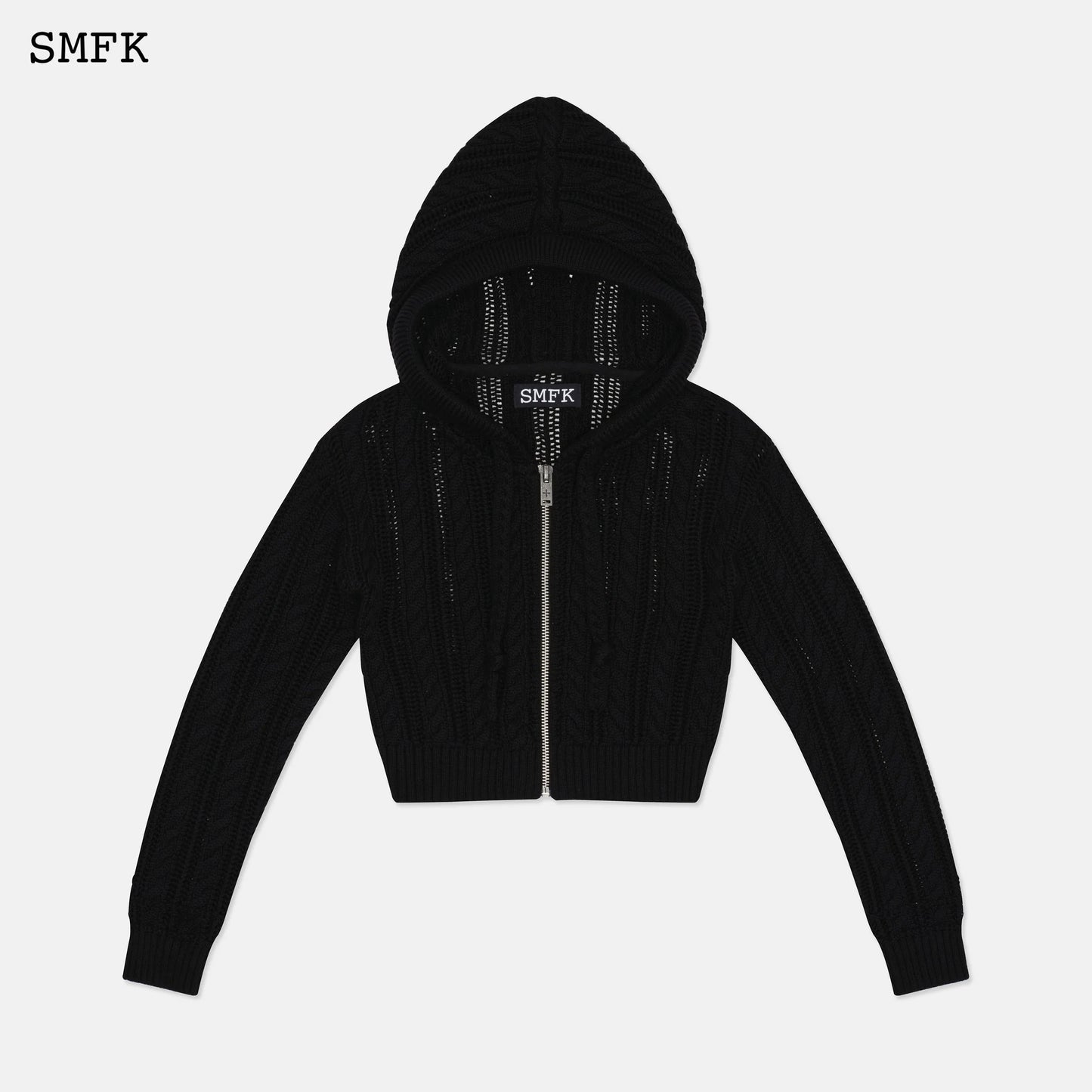 Wilderness Black Knitted Hoodie