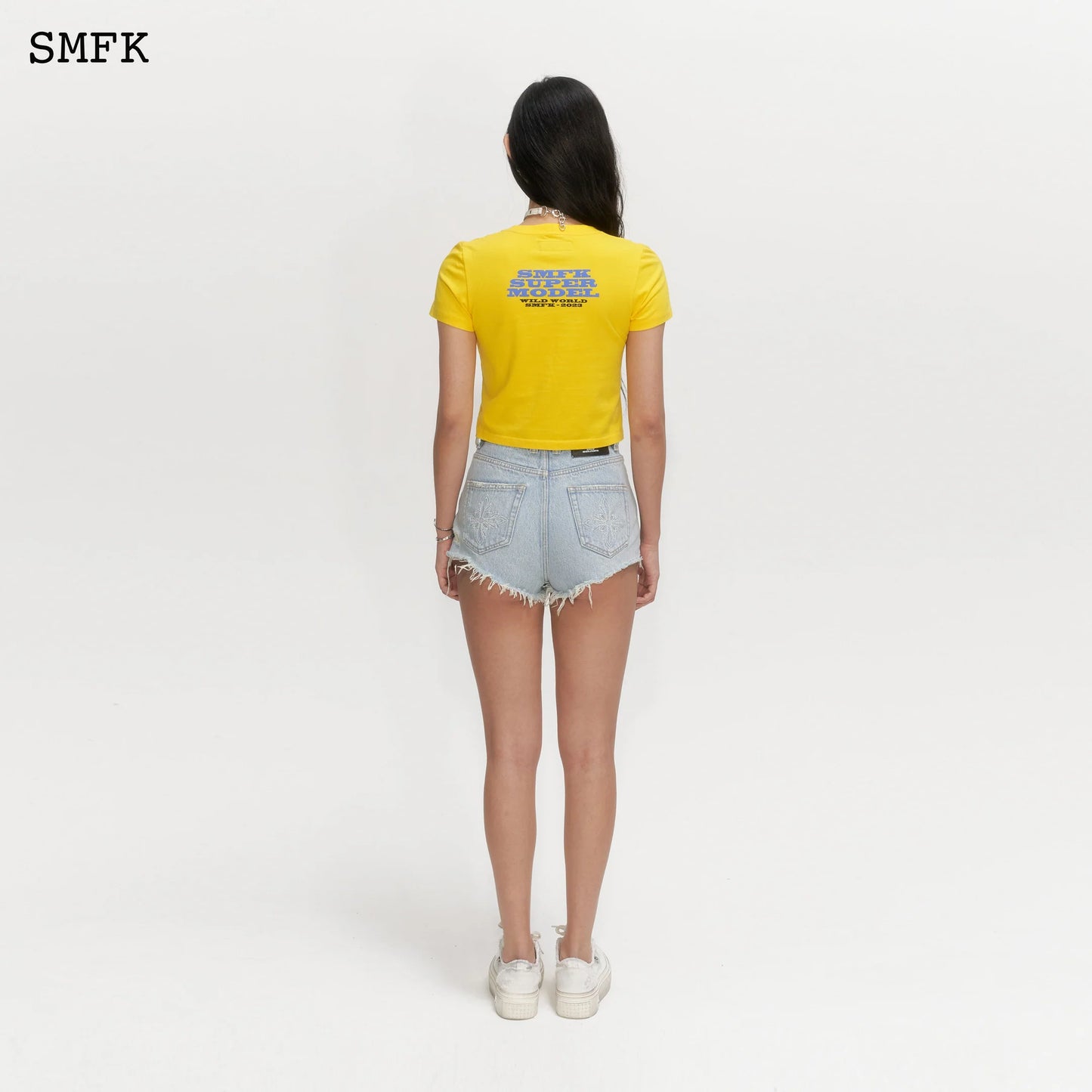 Skinny Model Yellow Tight T-shirt