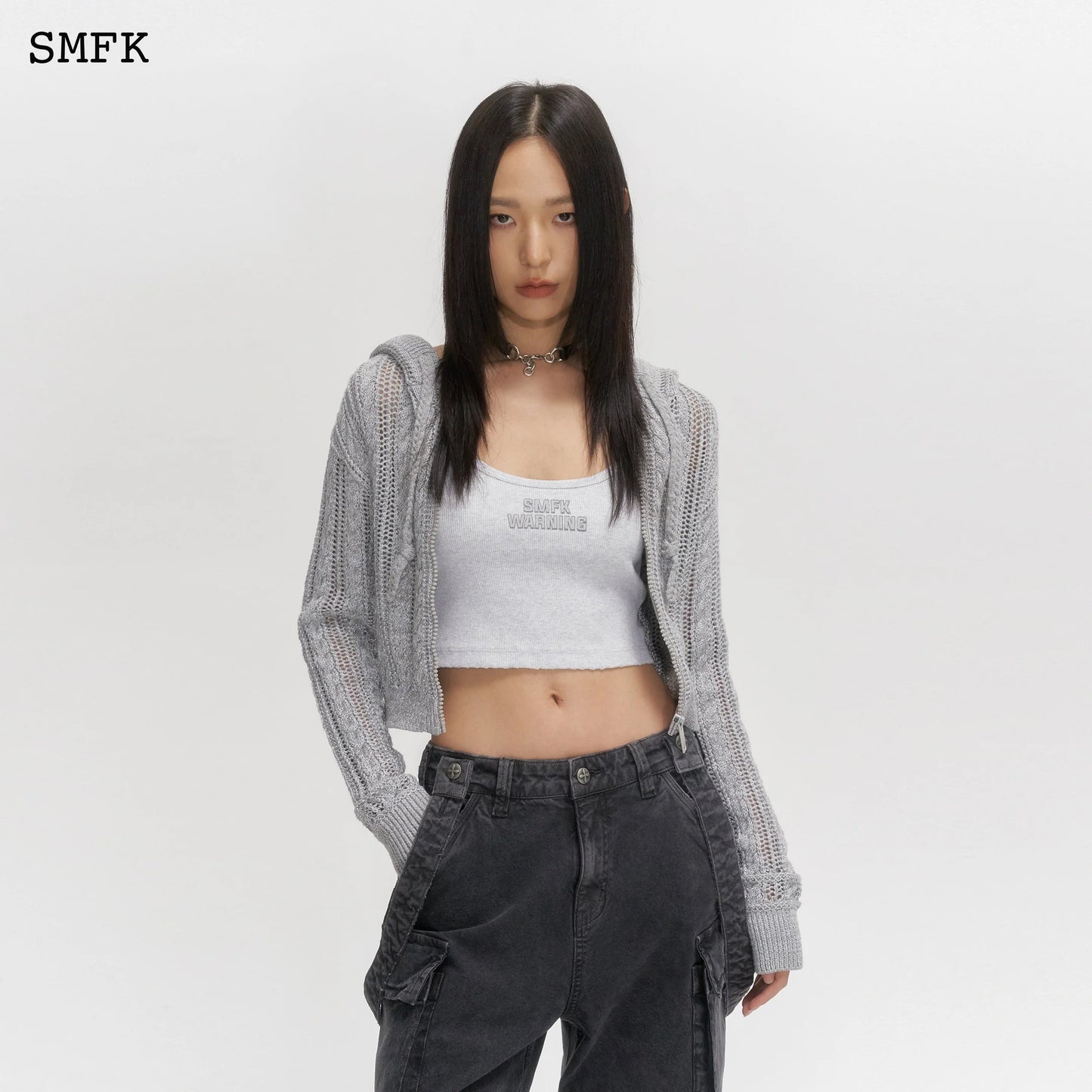 Wilderness Grey Starlight Knitted Hoodie