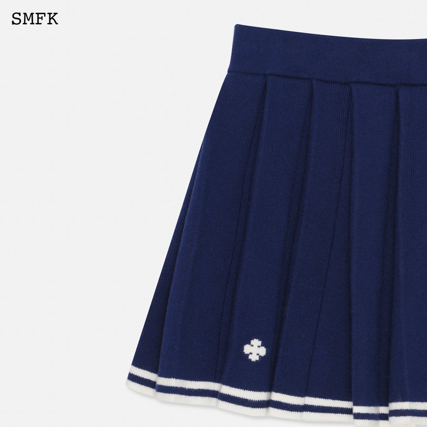 Compass Academy Navy Cashmere Pleated Skirt