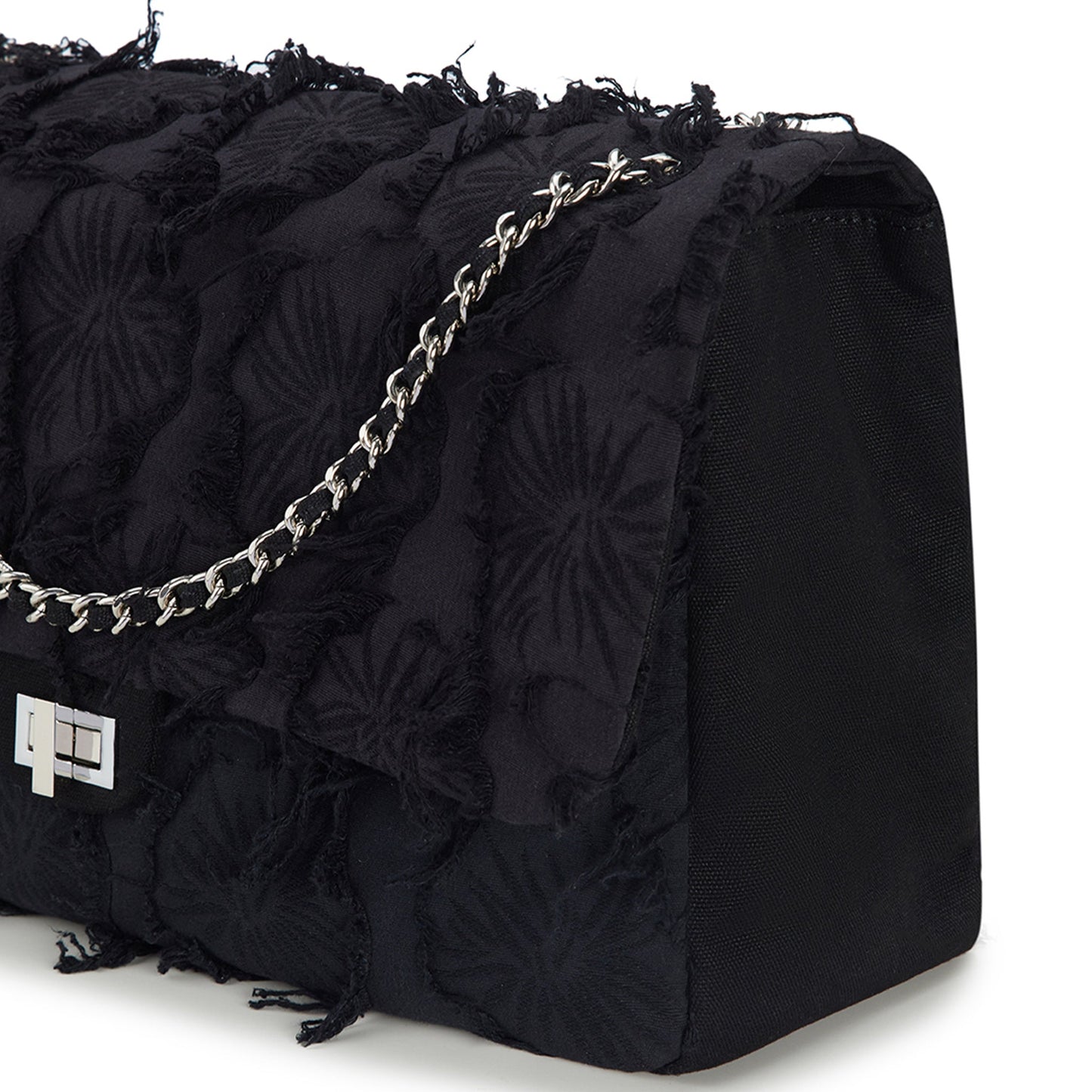 BLACK NAVY Vintage Chain Bag LARGE