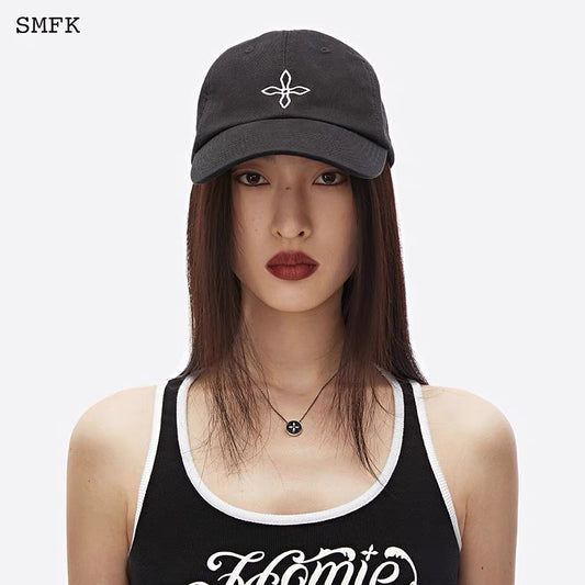Compass Black Night Flower Vintage Baseball Cap Black