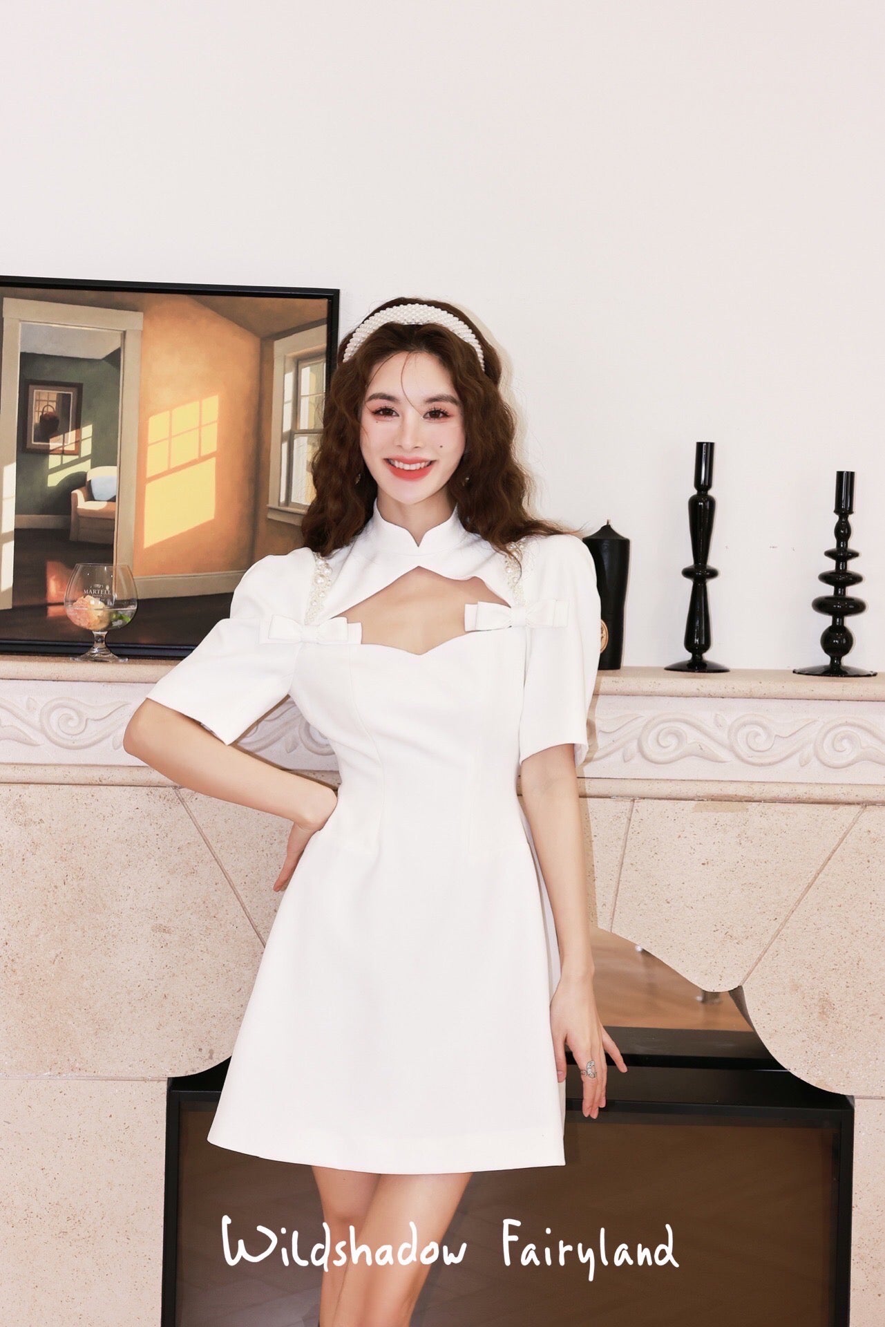 White Cut-out Blazer Dress