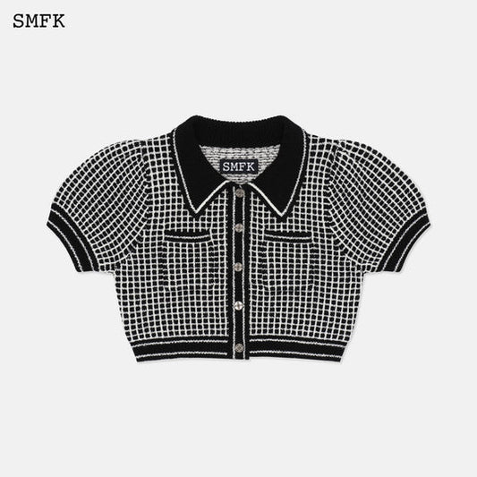 Compus Black and White Checkered Polo