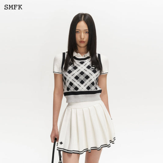 Wilderness Black and White Polo Vest