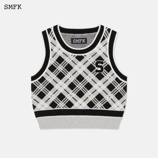 Wilderness Black and White Polo Vest